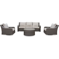shoreline gray outdoor sofa set   