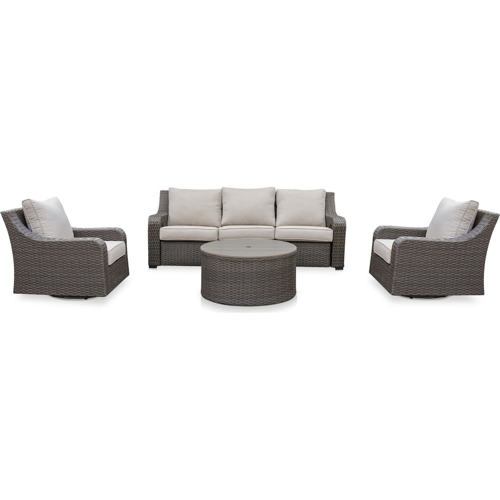 shoreline gray outdoor sofa set   
