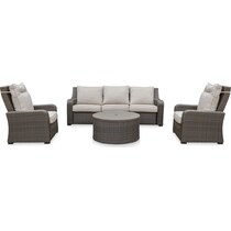 shoreline gray outdoor sofa set   