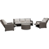 shoreline gray outdoor sofa set   