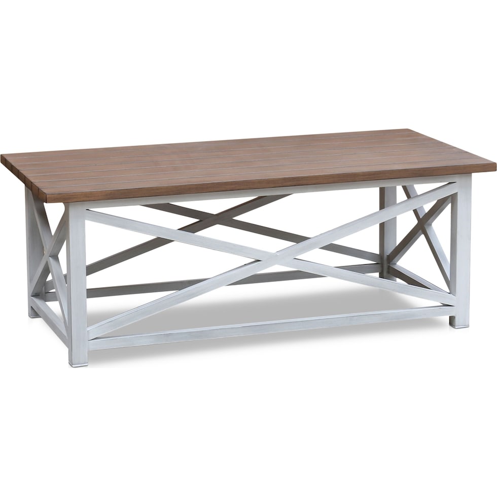 shoreline pecan outdoor coffee table   