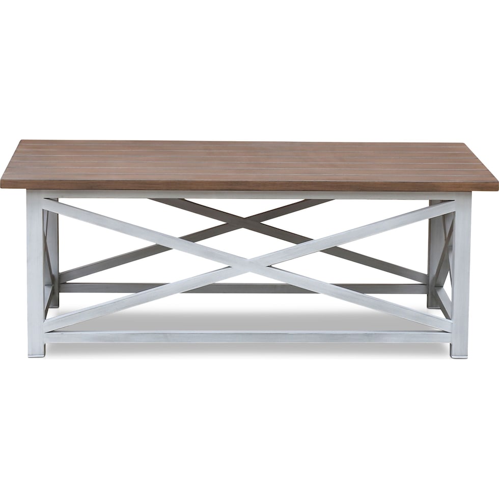 shoreline pecan outdoor coffee table   