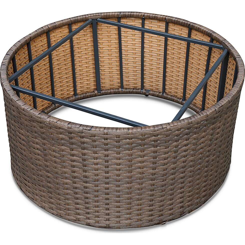 shoreline pecan outdoor coffee table   