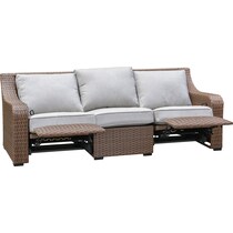 shoreline pecan outdoor sofa set   