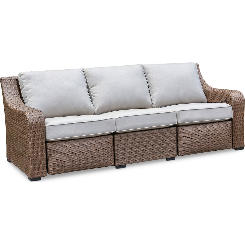 shoreline pecan outdoor sofa   