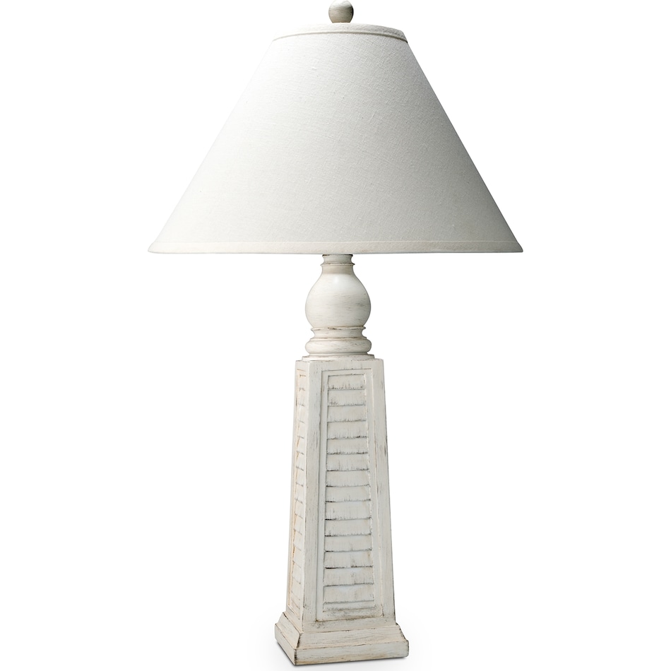shutter white table lamp   