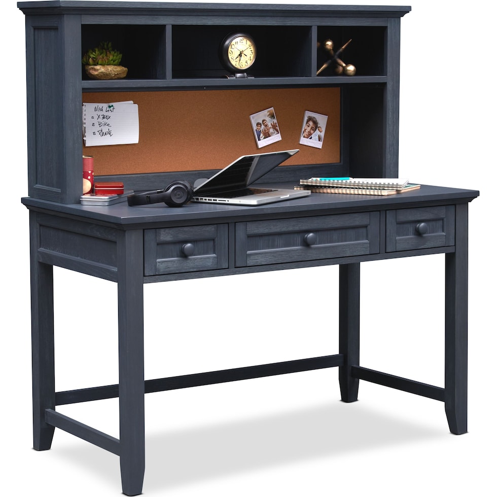 sidney blue desk & hutch   