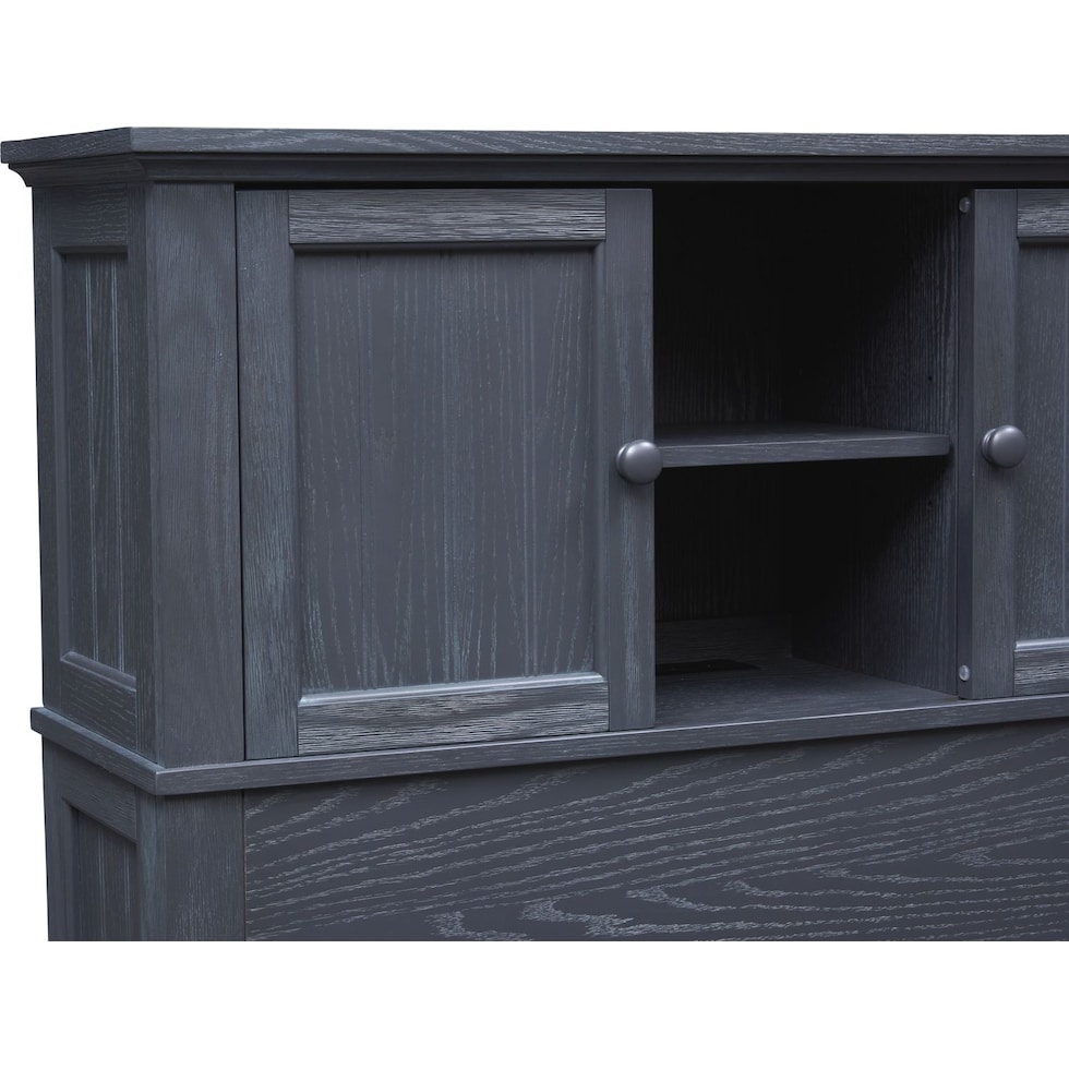 sidney blue full bookcase bed   