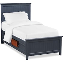 sidney blue twin bed with storage   