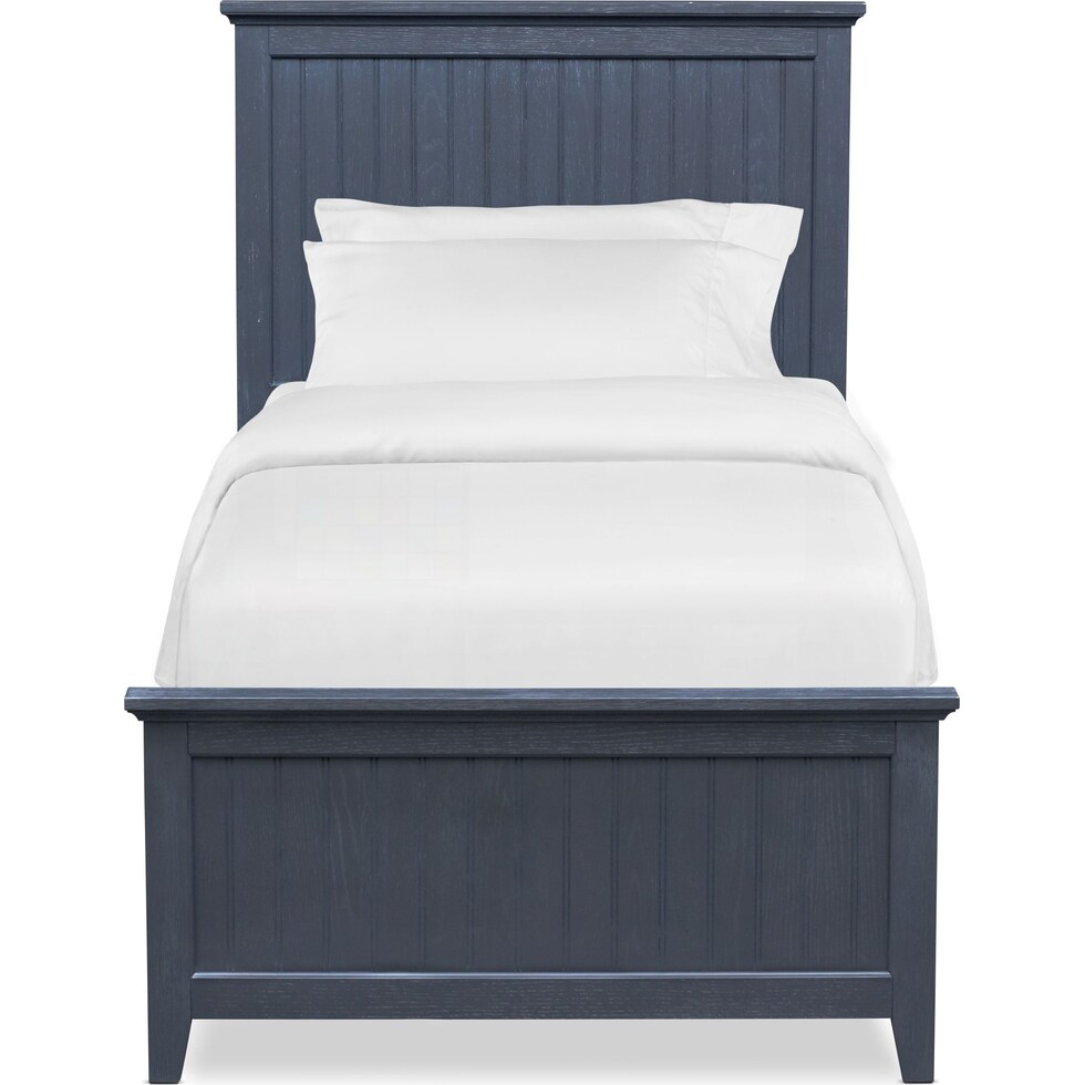 sidney blue twin bed with storage   