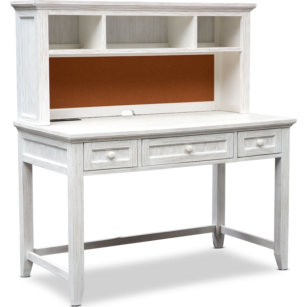 sidney white desk & hutch   