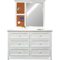 sidney white dresser & mirror   