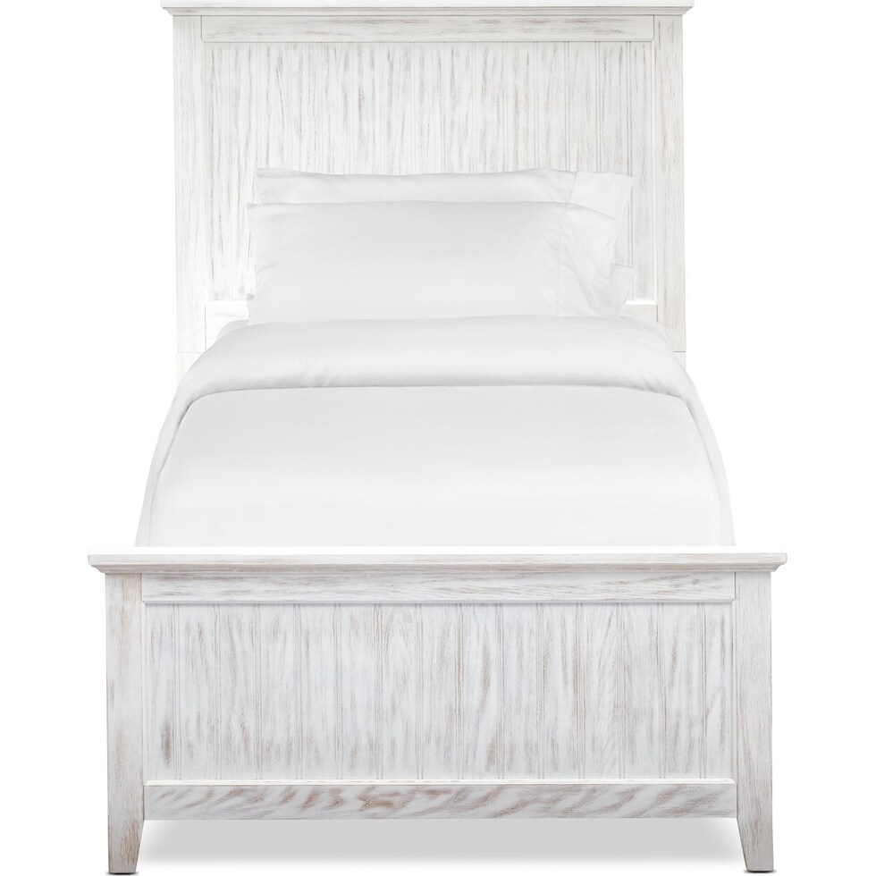 sidney white full bed w storage   