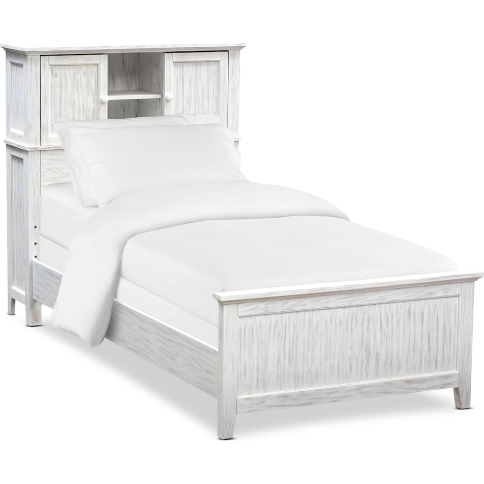 Sidney Full Bookcase Bed White American Signature Furniture