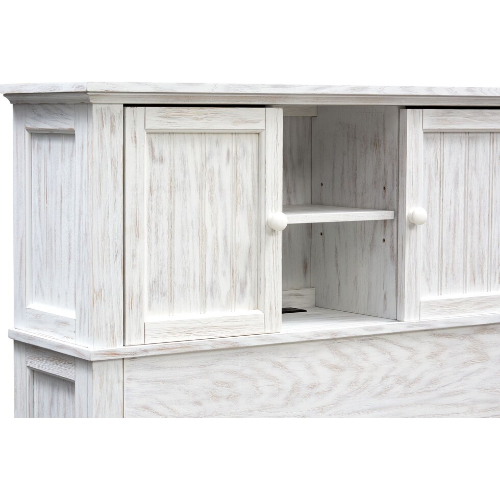 sidney white full bookcase bed   