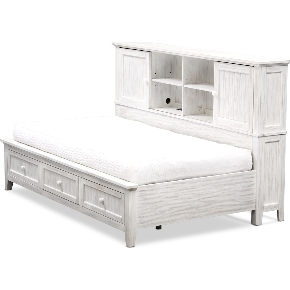 sidney white full lounge bed   