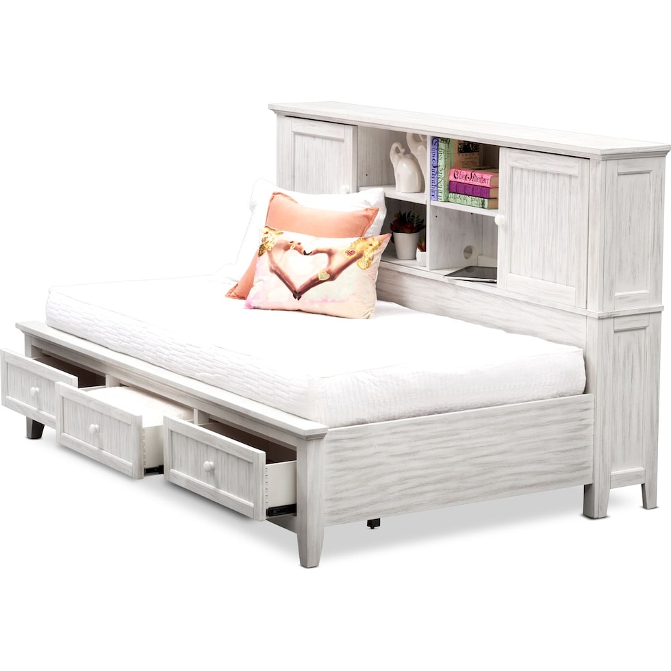 sidney white full lounge bed   