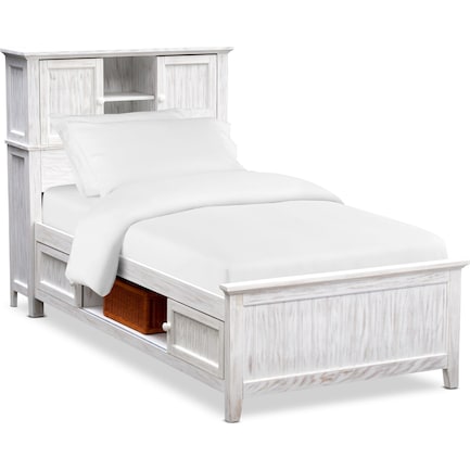 Sidney Twin Bookcase Storage Bed - White