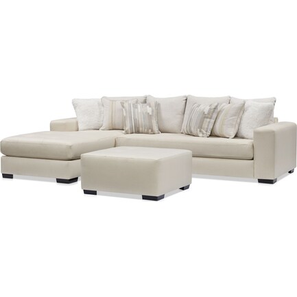 Siena 2-Piece Sectional with Left-Facing Chaise and Ottoman