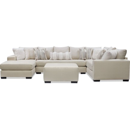 Siena 3-Piece Sectional with Left-Facing Chaise and Ottoman