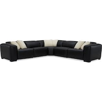 sierra black  pc power reclining sectional   