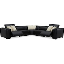 sierra black  pc power reclining sectional   