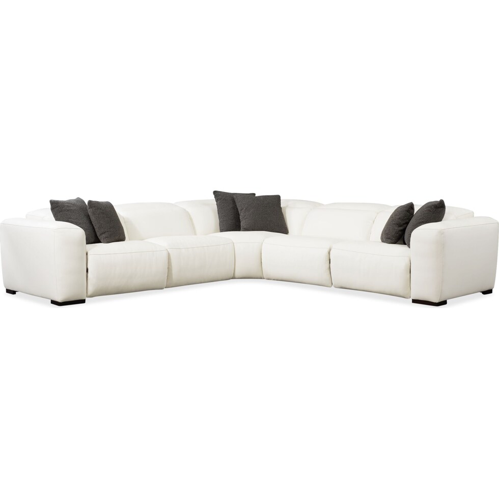 sierra white  pc power reclining sectional   