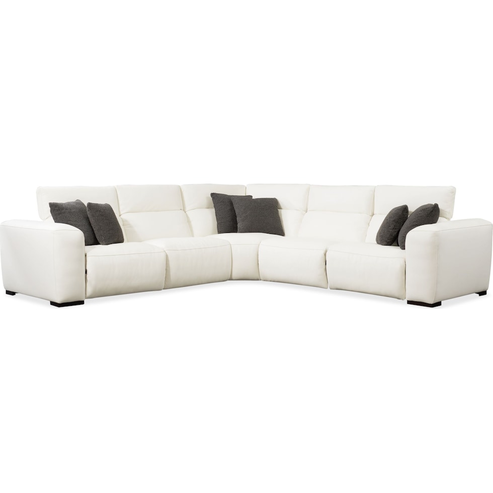 sierra white  pc power reclining sectional   