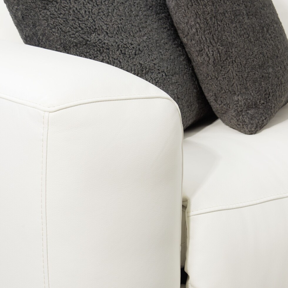 sierra white  pc power reclining sectional   