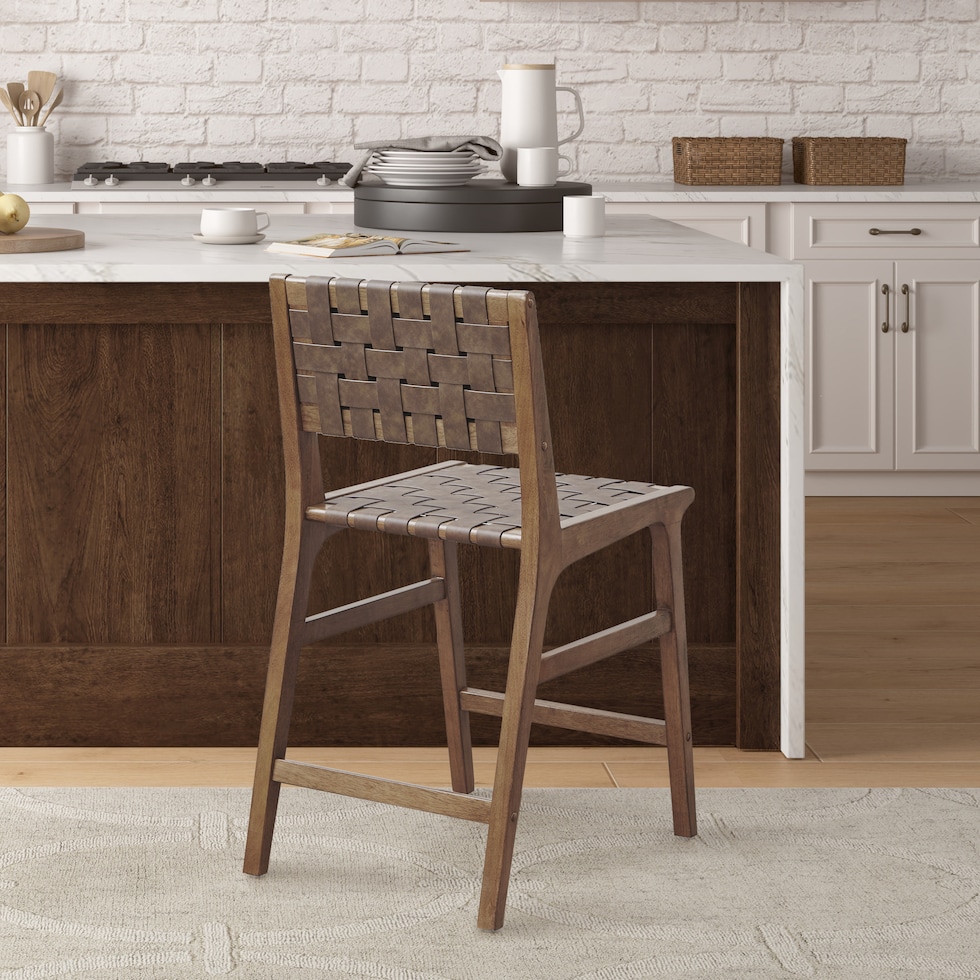 sikora light brown counter height stool   