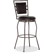 silas dark brown bar stool   