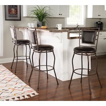 silas dark brown bar stool   