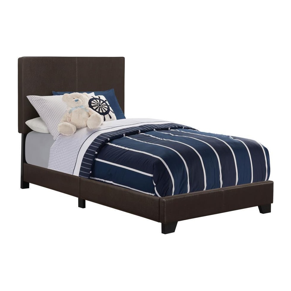 silva dark brown twin bed   