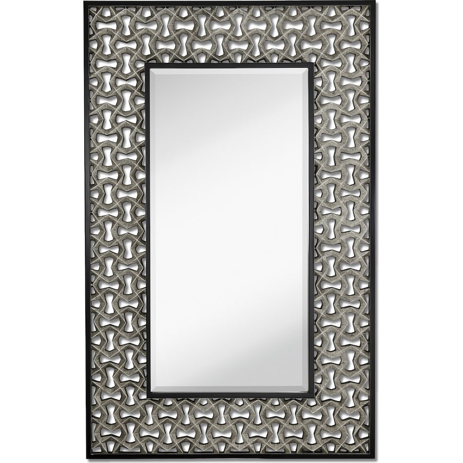 silver leaf black mirror   