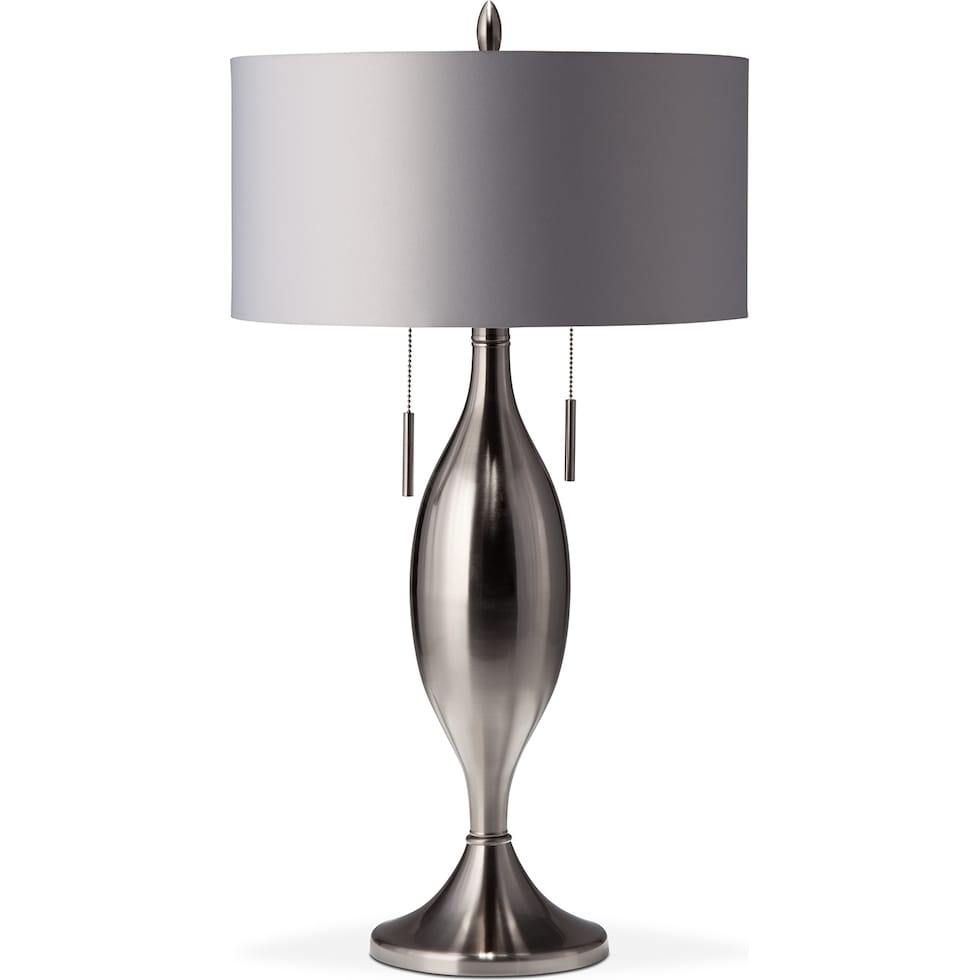 silver tassel silver table lamp   
