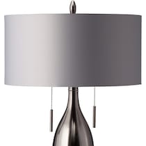 silver tassel silver table lamp   