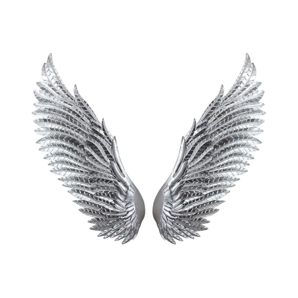 silver wings silver wall art   
