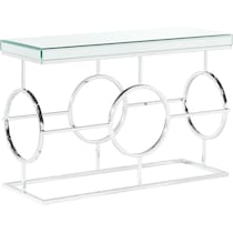 silver console table   