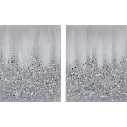 Silver Glimmer 2-Piece Wall Art Set - Silver