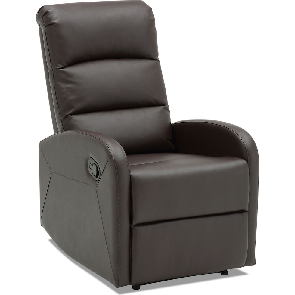 simone dark brown recliner   