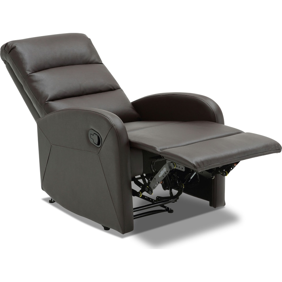 simone dark brown recliner   
