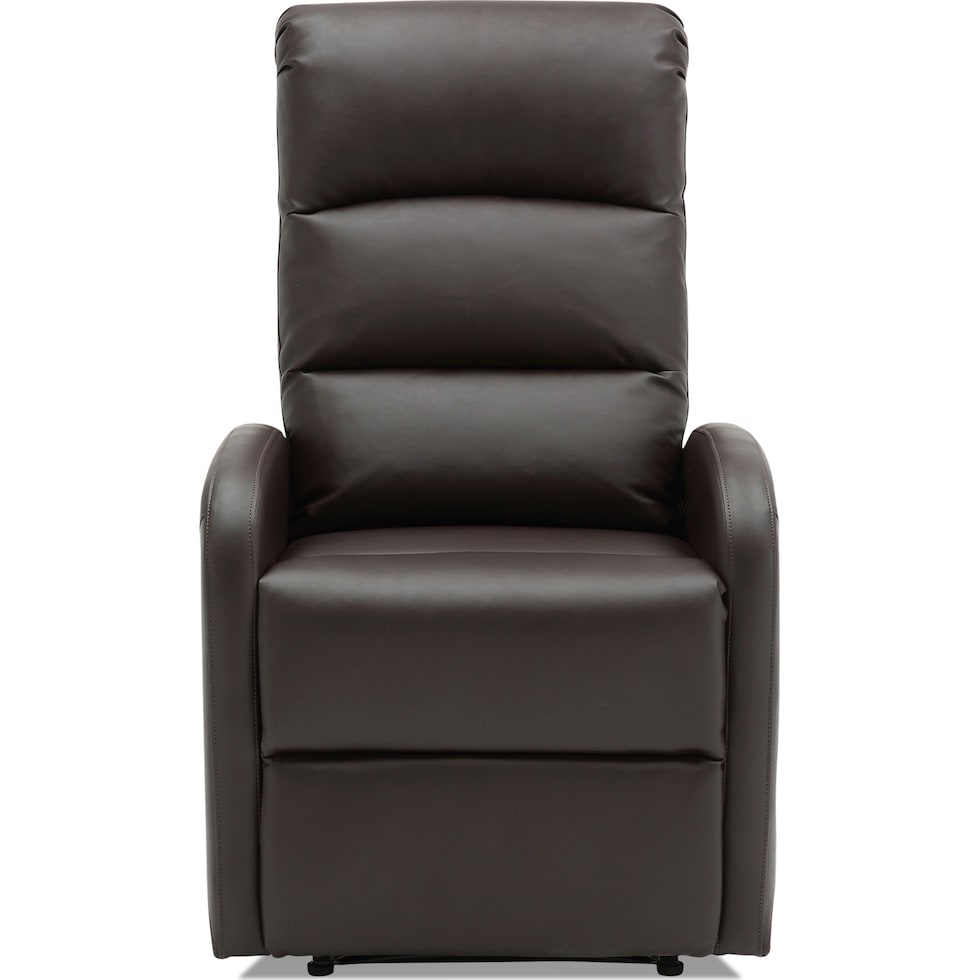 simone dark brown recliner   