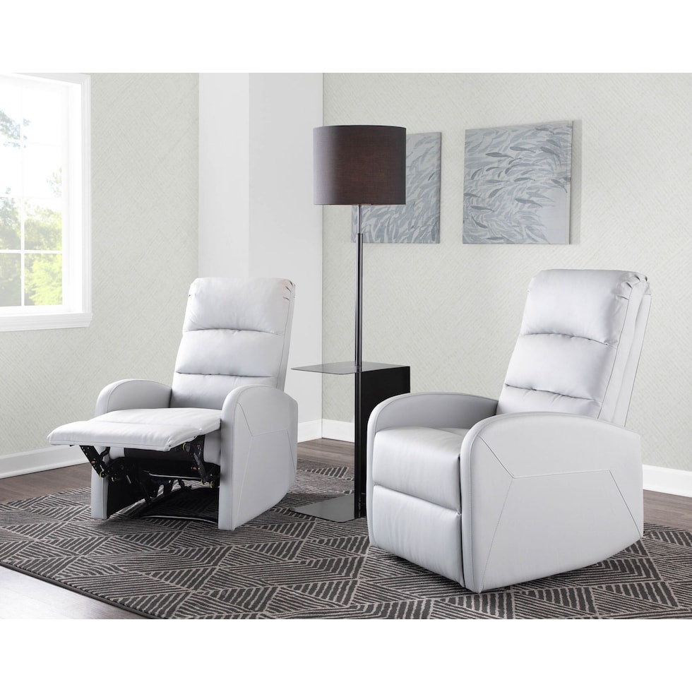 simone gray recliner   