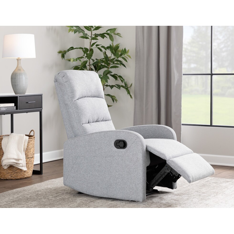 simone gray recliner   