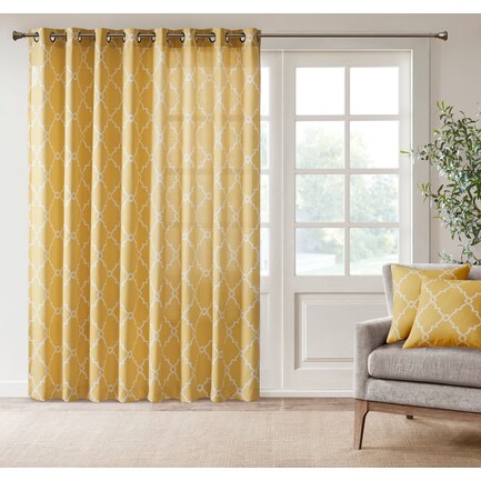 Sinclair 84" Patio Window Curtain - Yellow