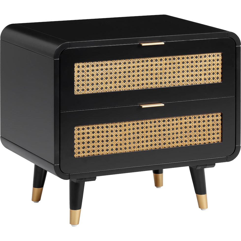 sirona black nightstand   