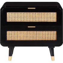 sirona black nightstand   
