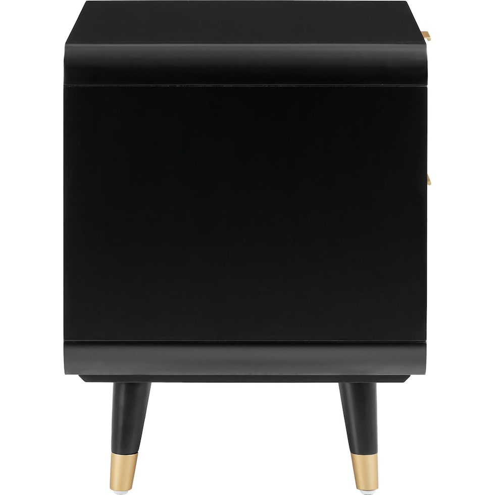 sirona black nightstand   