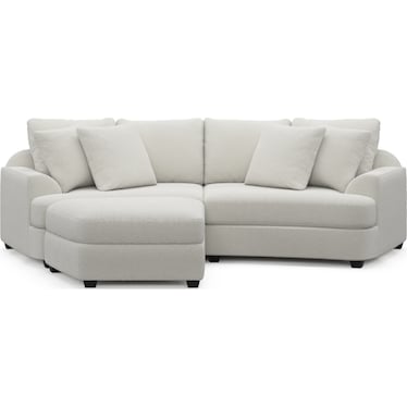 Skylar 3-Piece Sectional with Left-Facing Ottoman - Texel Gray