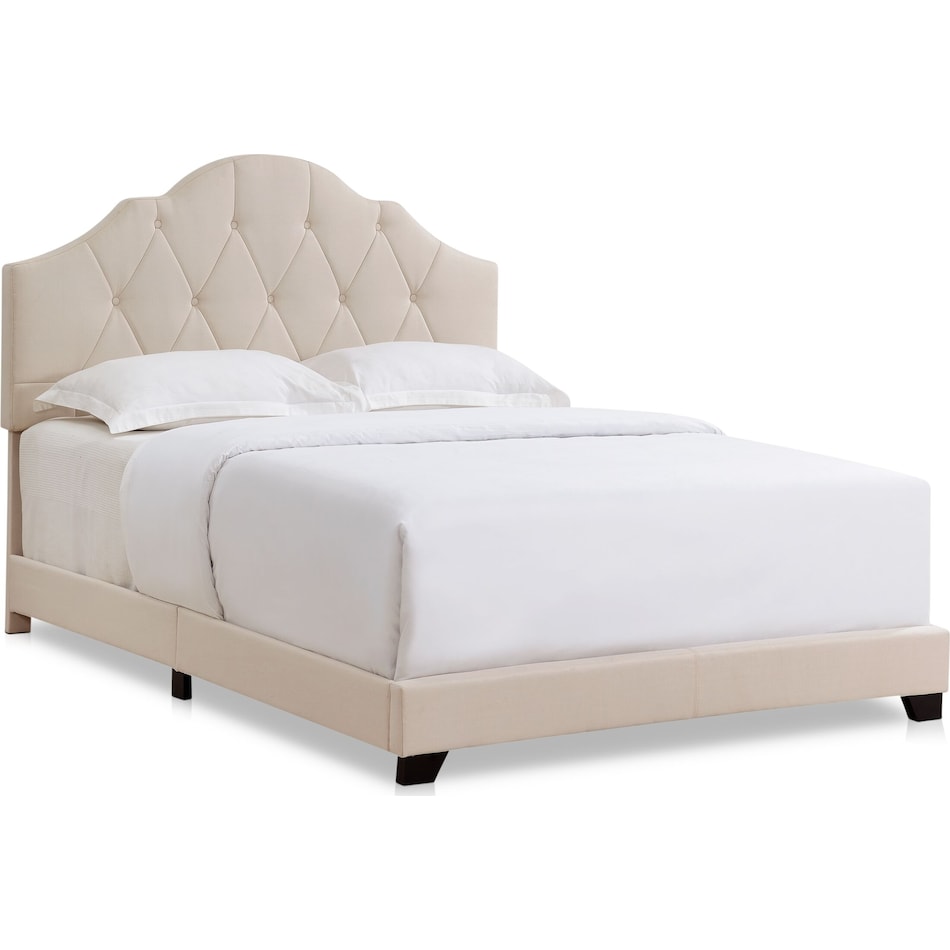 skylar light brown queen upholstered bed   